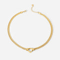 14K Serene Heart Snake Chain Necklace