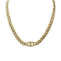 14K Letter Double D Collar Chain