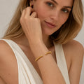 14K Gold Ripple Cuff Bracelet