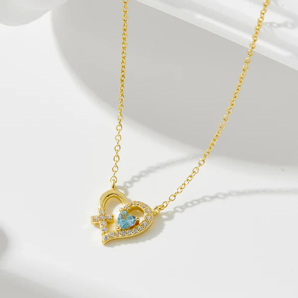 Devotion 18K Gold Vermeil Heart & Cross Necklace