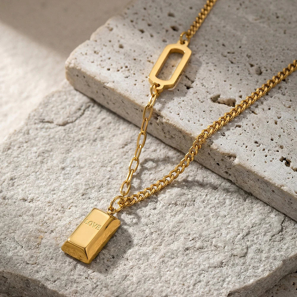 14K Textured Necklace