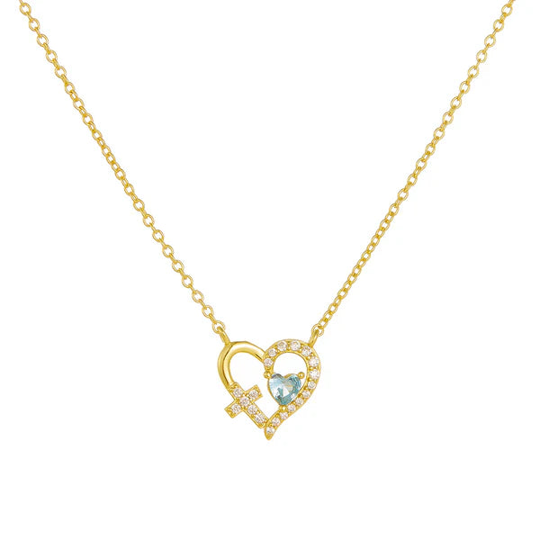 Devotion 18K Gold Vermeil Heart & Cross Necklace