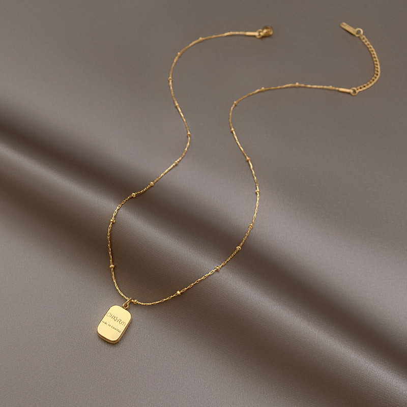 14K Letter Double Sided Coin Necklace