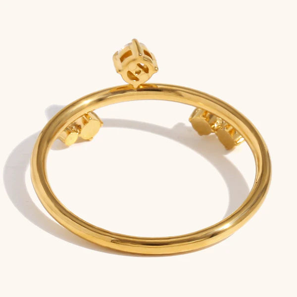 Regalia 18K Gold Crown Tiara Ring