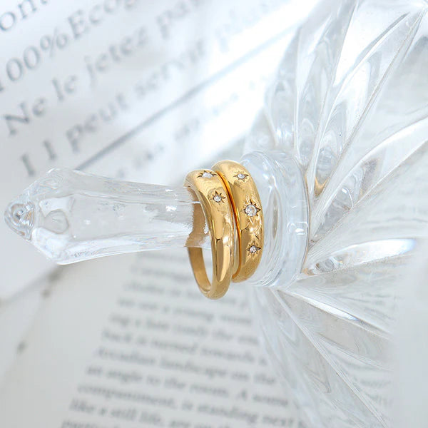 Elysian Fluid 18K Gold Diamond Ring