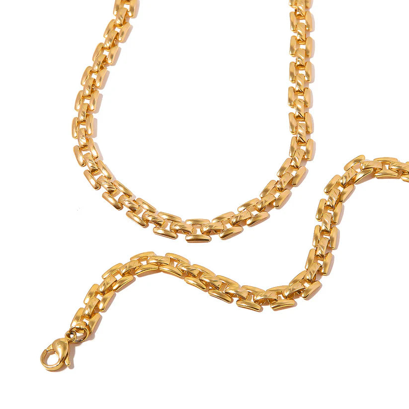 Aurelia 18K Gold Watch-Link Statement Bracelet