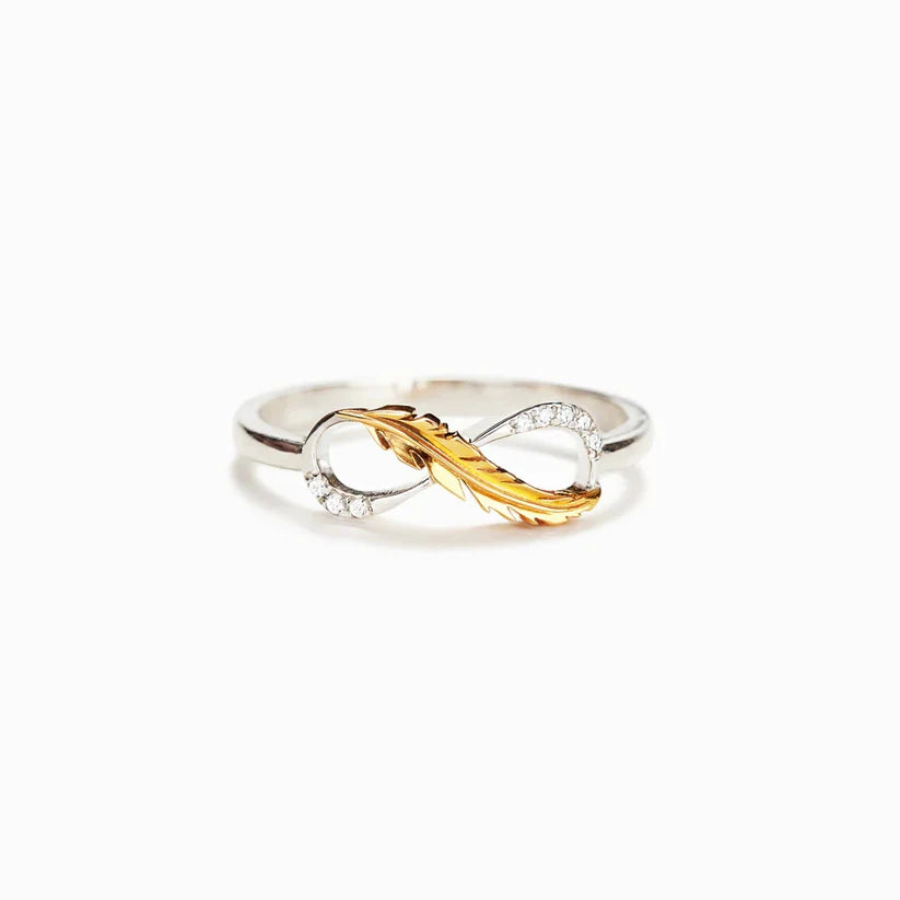 Aurelia 18K Gold Vermeil Dual-Tone Feather Ring