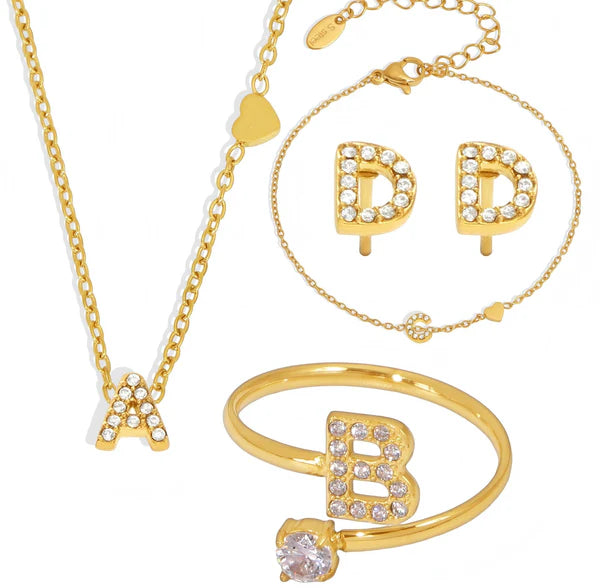 Signature Script 18K Gold Initial 4-Piece Essentials Set