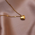 14K Delicate Textured Heart Necklace
