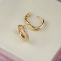 Twisted Double Row Huggie Earrings