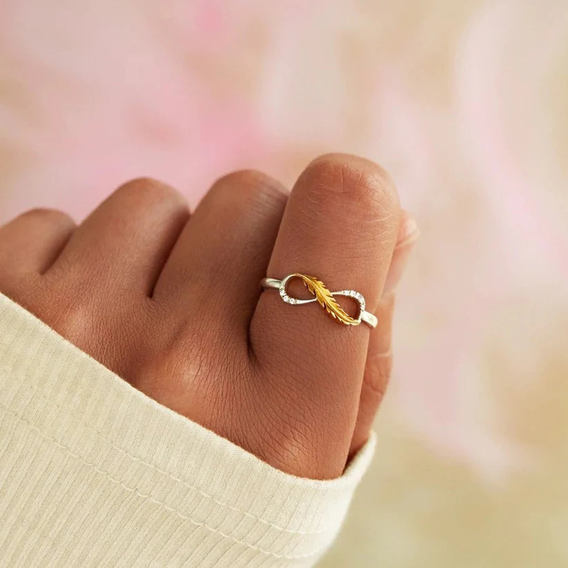 Aurelia 18K Gold Vermeil Dual-Tone Feather Ring