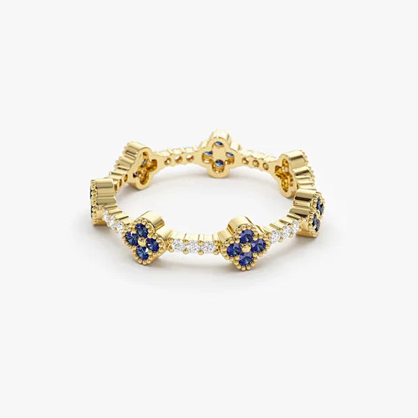Luna Clover Zircon Ring