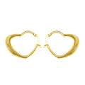 Loire Vintage 18K Gold Heart Hoops