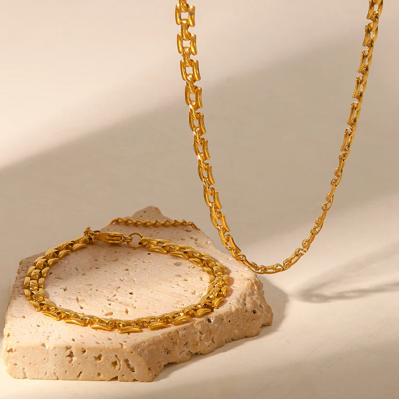 Aurelia 18K Gold Watch-Link Statement Bracelet