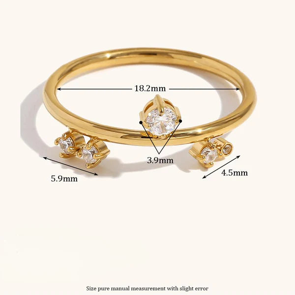 Regalia 18K Gold Crown Tiara Ring