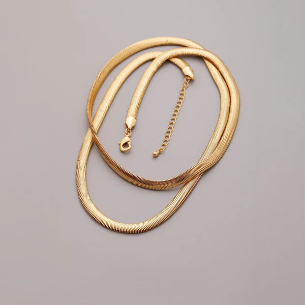 Flat Snake Chain Necklace
