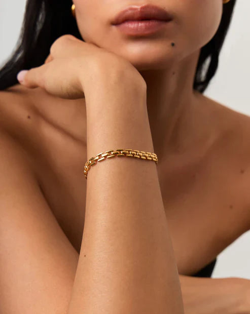 Aurelia 18K Gold Watch-Link Statement Bracelet