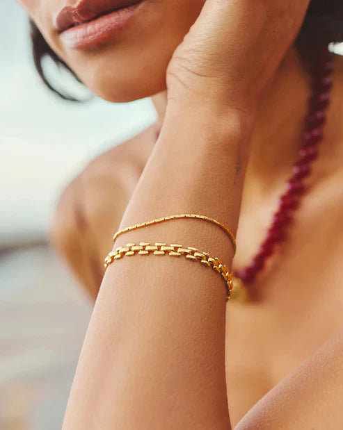 Aurelia 18K Gold Watch-Link Statement Bracelet